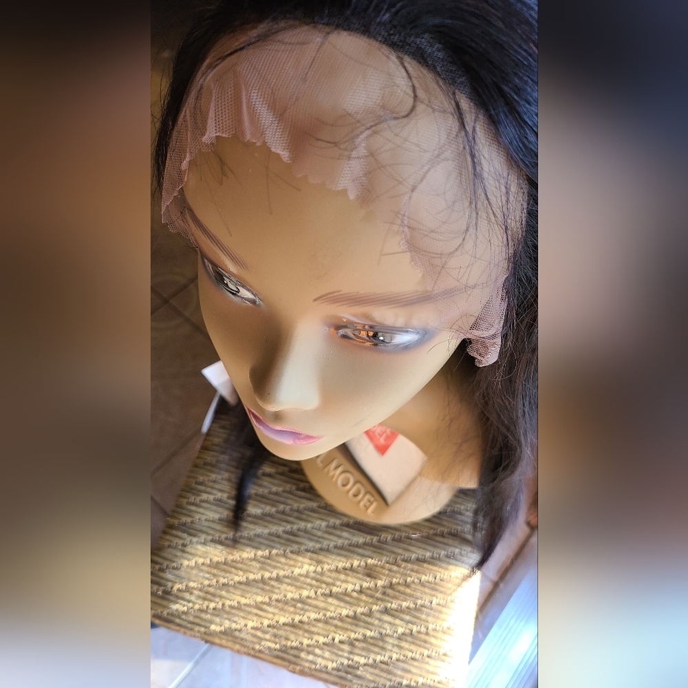 26" freepart 13x3 human hair straight wig...
